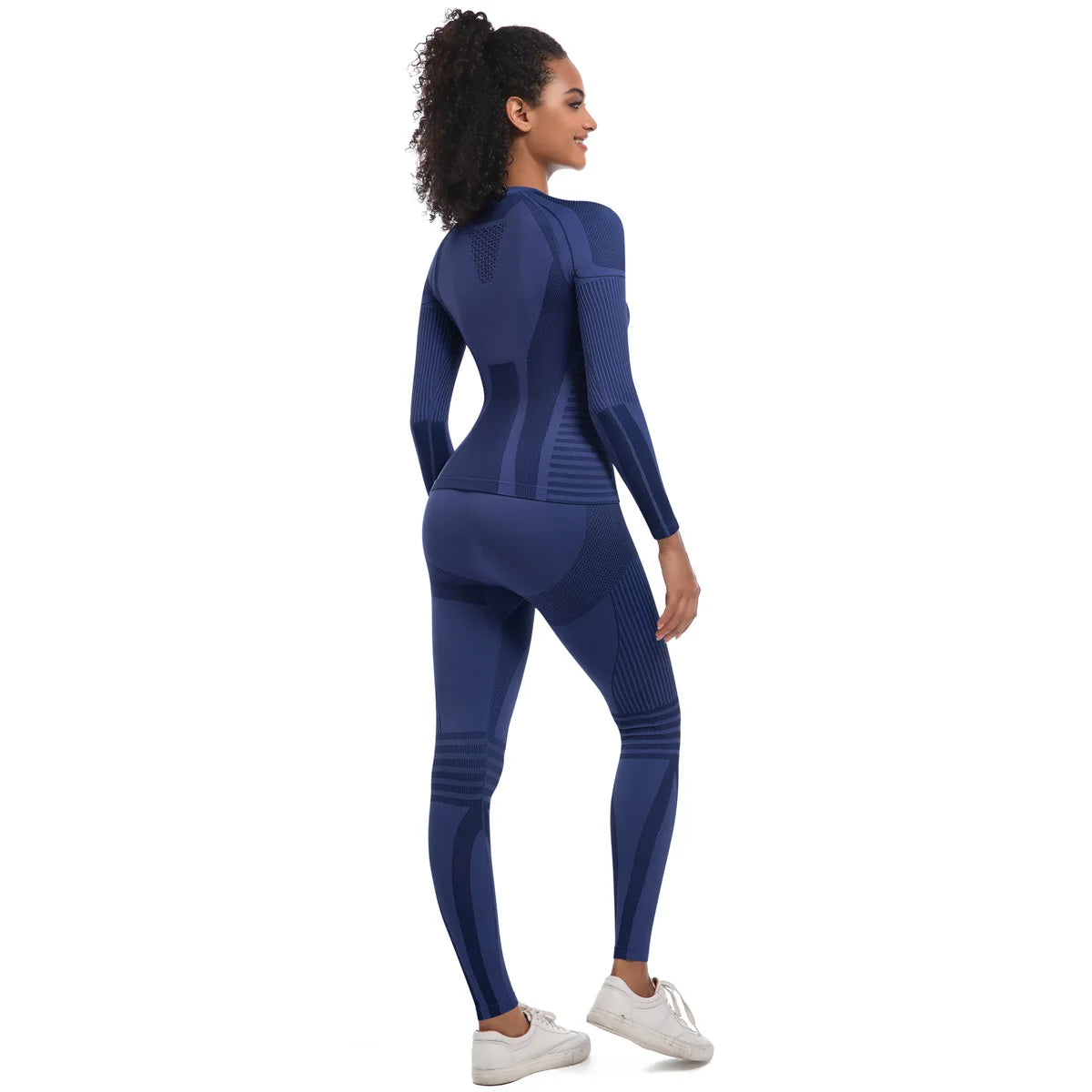 Women Girl Skiing Underwear Set Fitness Workout Thermal Gym Ski Snowboarding Sport Running Hiking Jogging Yoga Exercise Suit A84