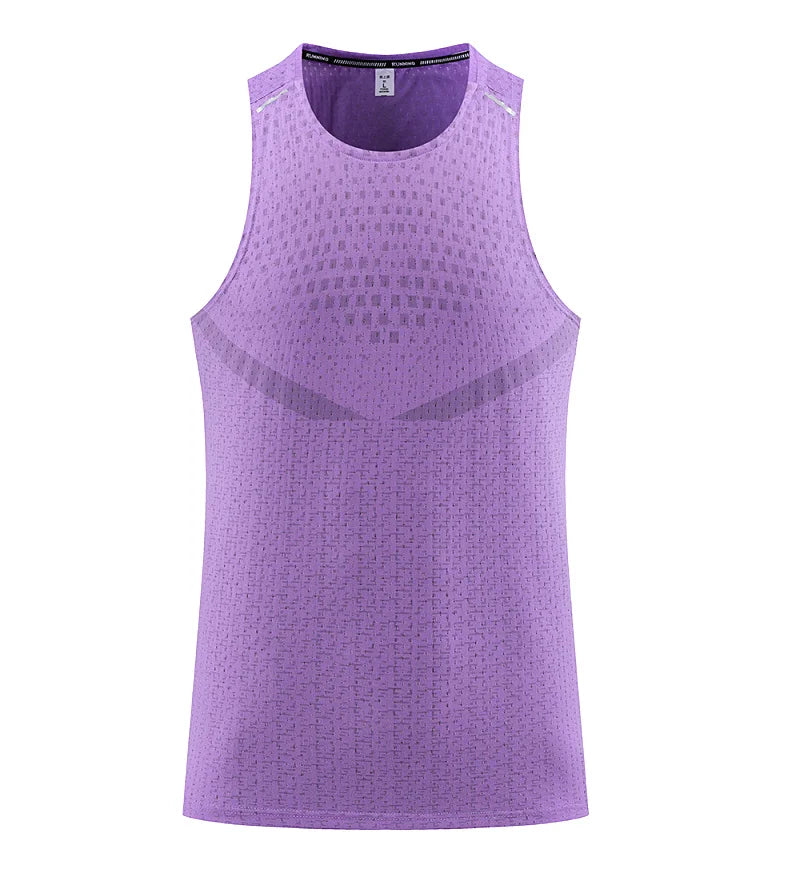 Men Gym Vest Breathable Mesh track and field Summer Cool Beach Travel Undershirt Basketball Training Fashion Running Tanks Top