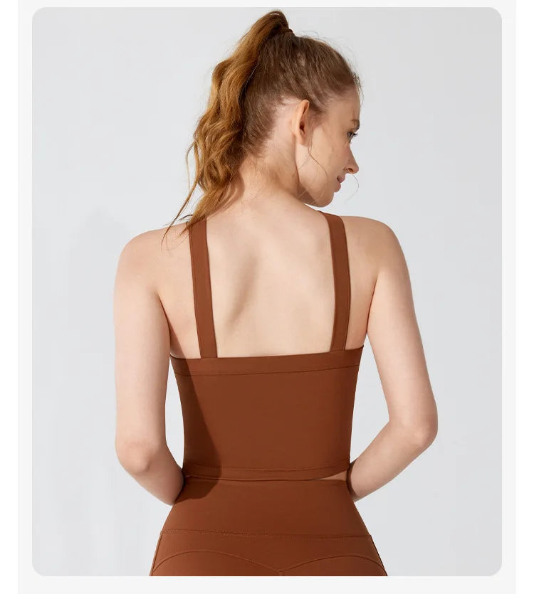 Sports Bra Top Qui Dry Running o Absorption Beautiful Ba Gym Yoga Clothes Summer Sports Underwear Women's Vest