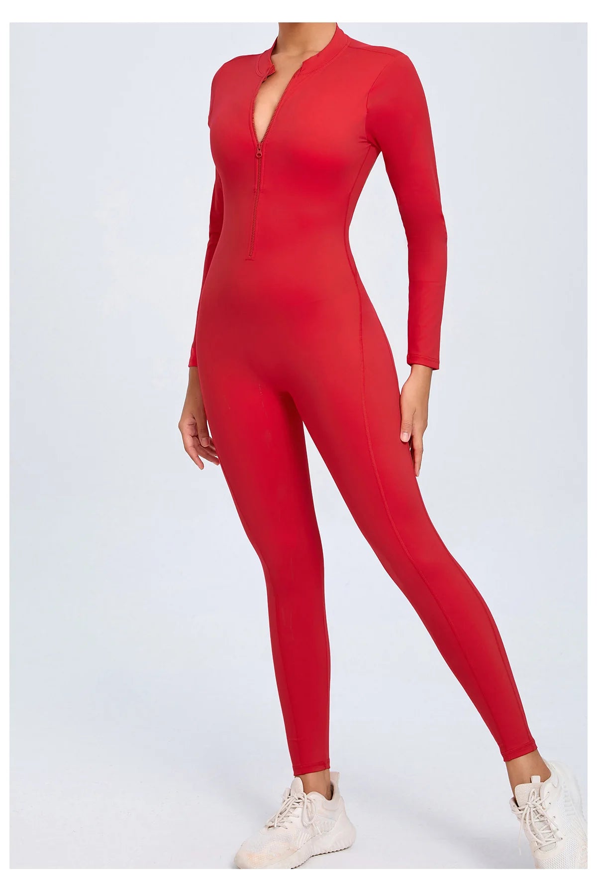 Women Sportwear Yoga Jumpsuit Zipper Long Sleeve Back Open Outfit Fitness Tracksuit Tight One-piece Gym Overalls Sports Bodysuit