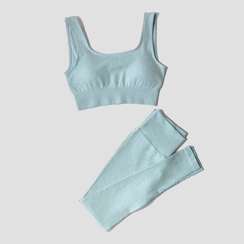 Women's Sportswear Fitness Yoga Sets High Waist Sports Leggings Yoga Bra Gym Clothing Workout Sport Suits