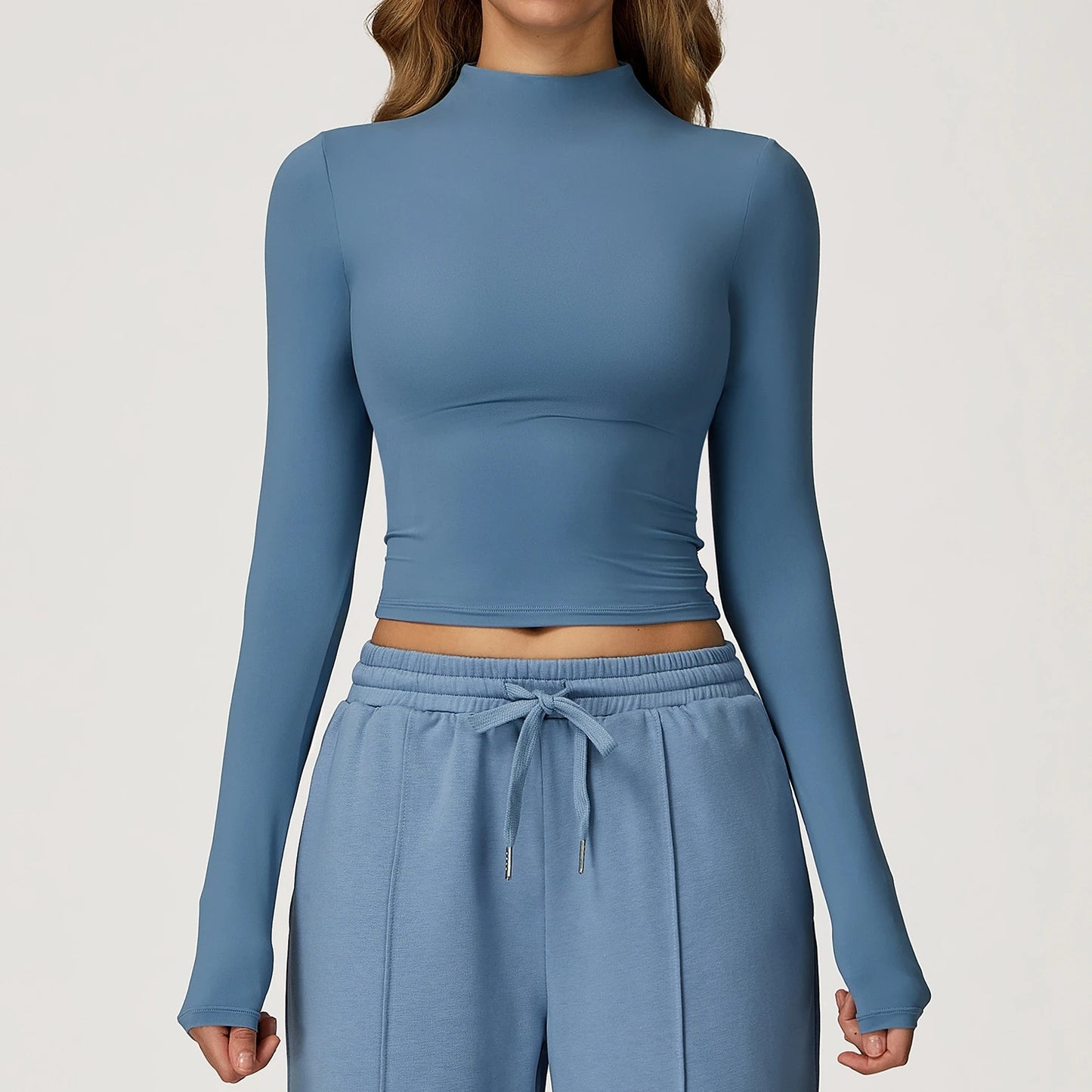 Yoga Shirts for Women 2025 Long Sleeve Quick-drying Fitness Sports Top Gym Clothes Workout Top High-necked Versatile Outer Wear