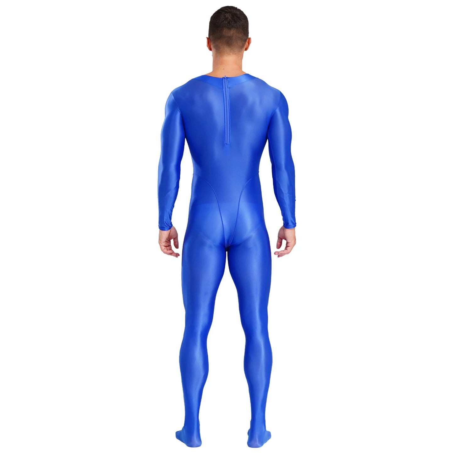 Gymnastics Wrestling Slim Fit Sport Jumpsuits Men Ling Sleeve Footed Body Legging Breathable Workout Gym Costumes Accessory