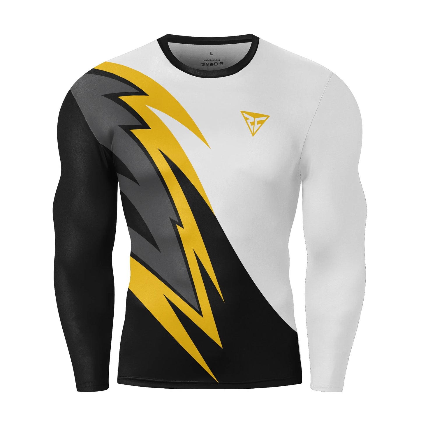 Men's Sports T-Shirt Quick-Drying Breathable Slim Fit Long Sleeves Gym Fitness Outdoor Running Rashguard Cycling Top