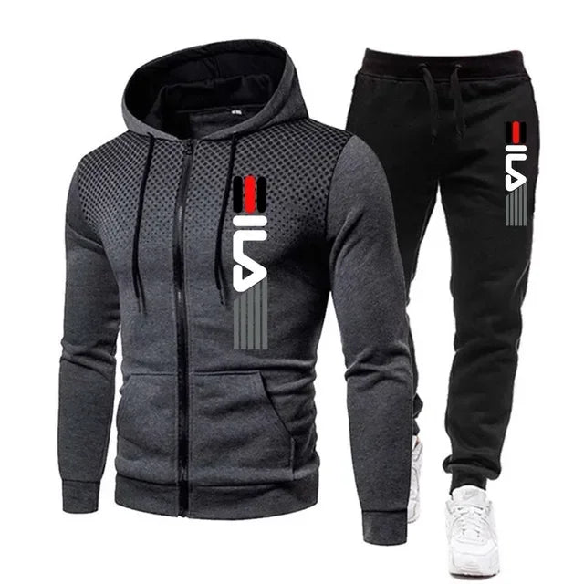 New explosive fashion trend sports suit men's hoodie fitness gym clothing men's running suit sportswear jogging