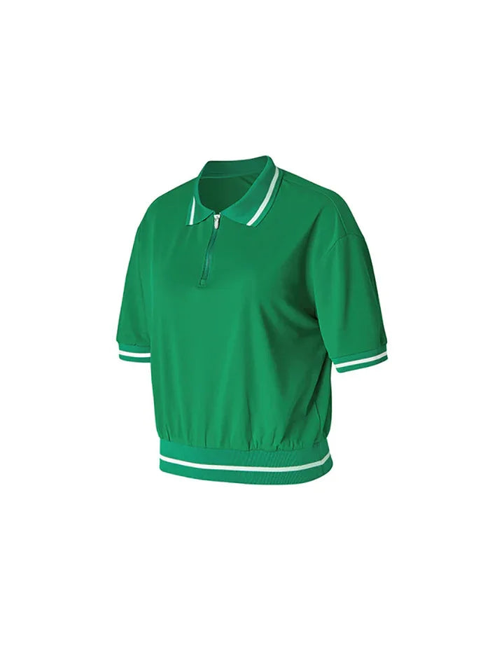 Women Tennis Outfit Quick Dry Fitness Polo Shirt Gym Workout Yoga Top Ladies Pleated Slim Culottes Anti-emptied Badminton Skirt