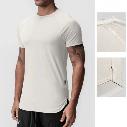 Gym Mens Summer Casual Skinny Compression T-Shirt Short Sleeve Tee Man Fitness Quick Dry Sport Sweatshirt Tops Workouts Clothing
