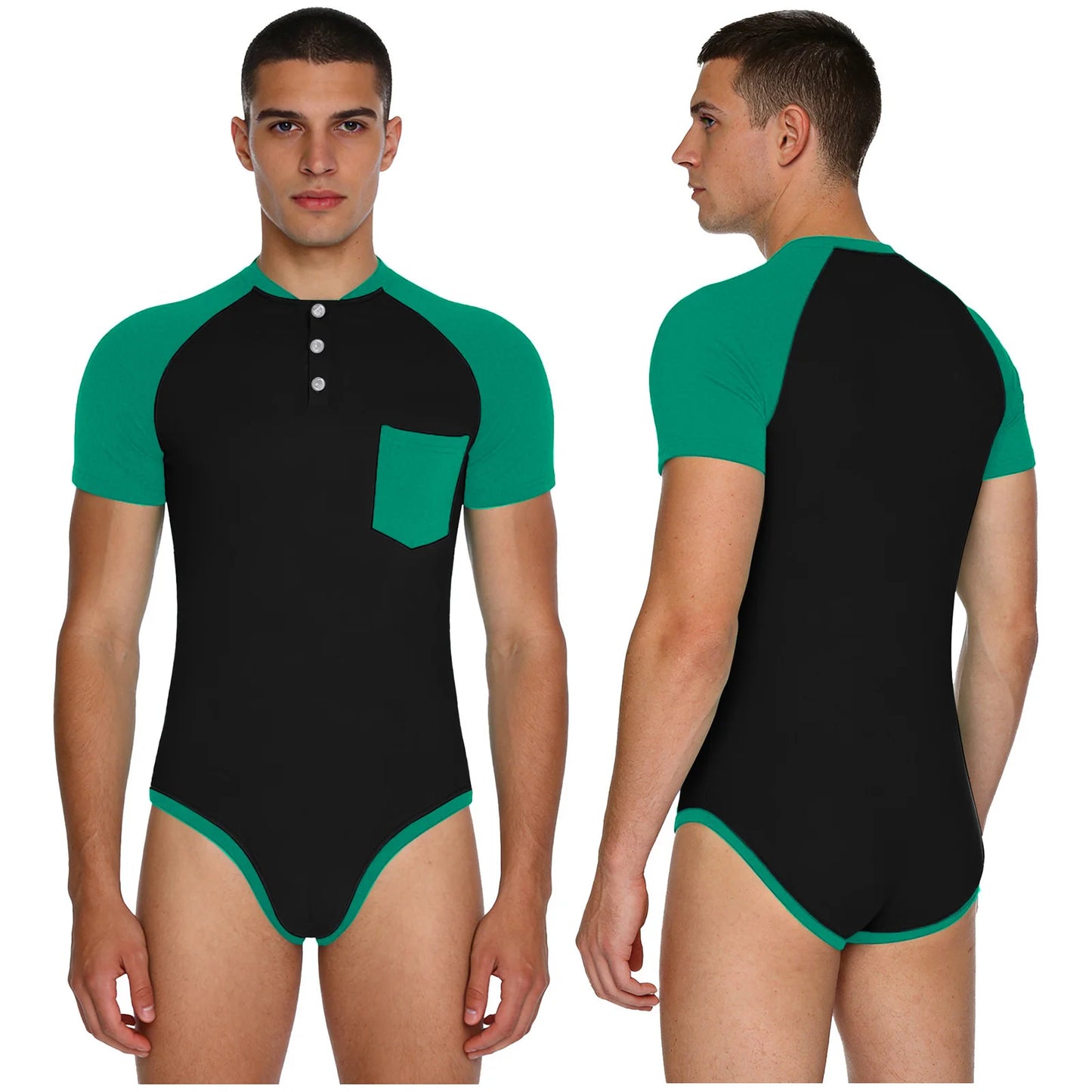 Men Adult Bodybuilding Wrestling Bodysuit Short Sleeve Slim Fit Shirt Jumpsuit for Daily Casual Workout Gym Sports Outfits