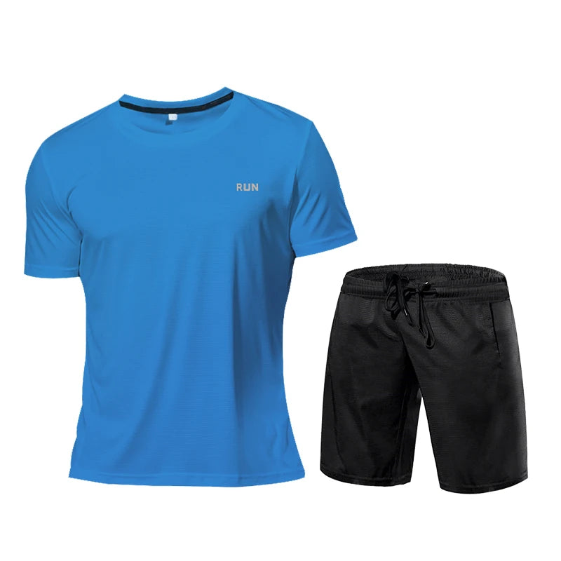 Men's Sportswear Tracksuit Gym Compression Clothing Fitness Running Set Athletic Wear T Shirts Ropa Deportiva Hombre Camisetas