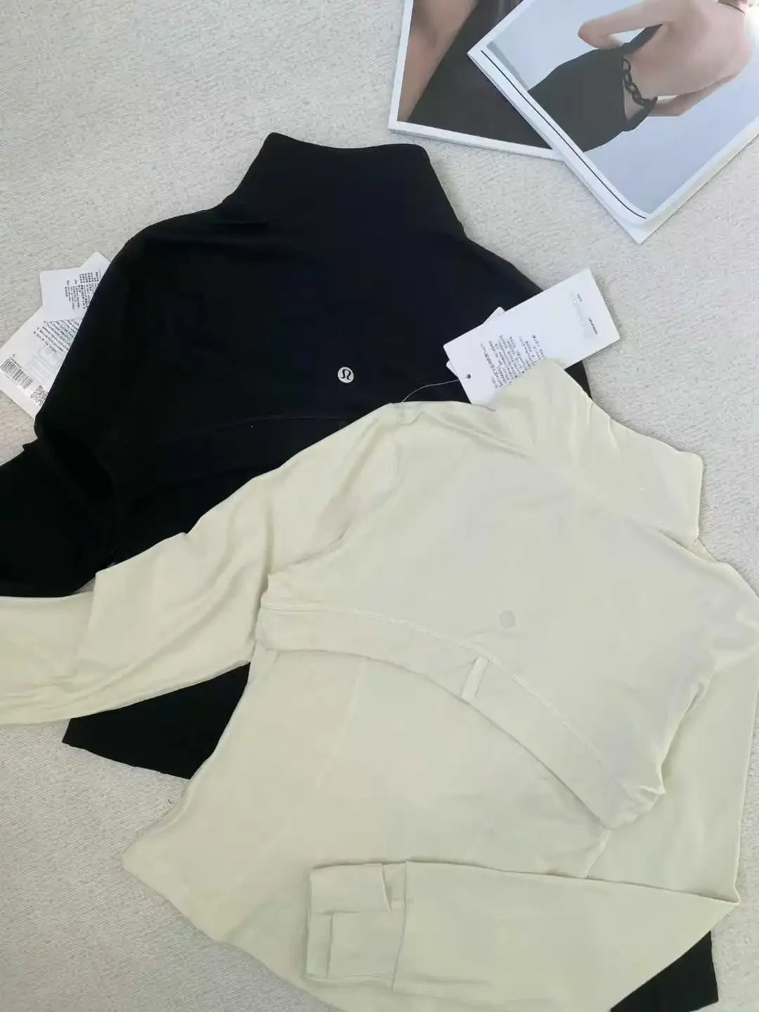 Women Zip Fitness Clothes Long Sleeve Sports Jacket Gym Clothes Woman Yoga Shirt Quick Dry Top Sunscreen Sportswear Yoga Clothes