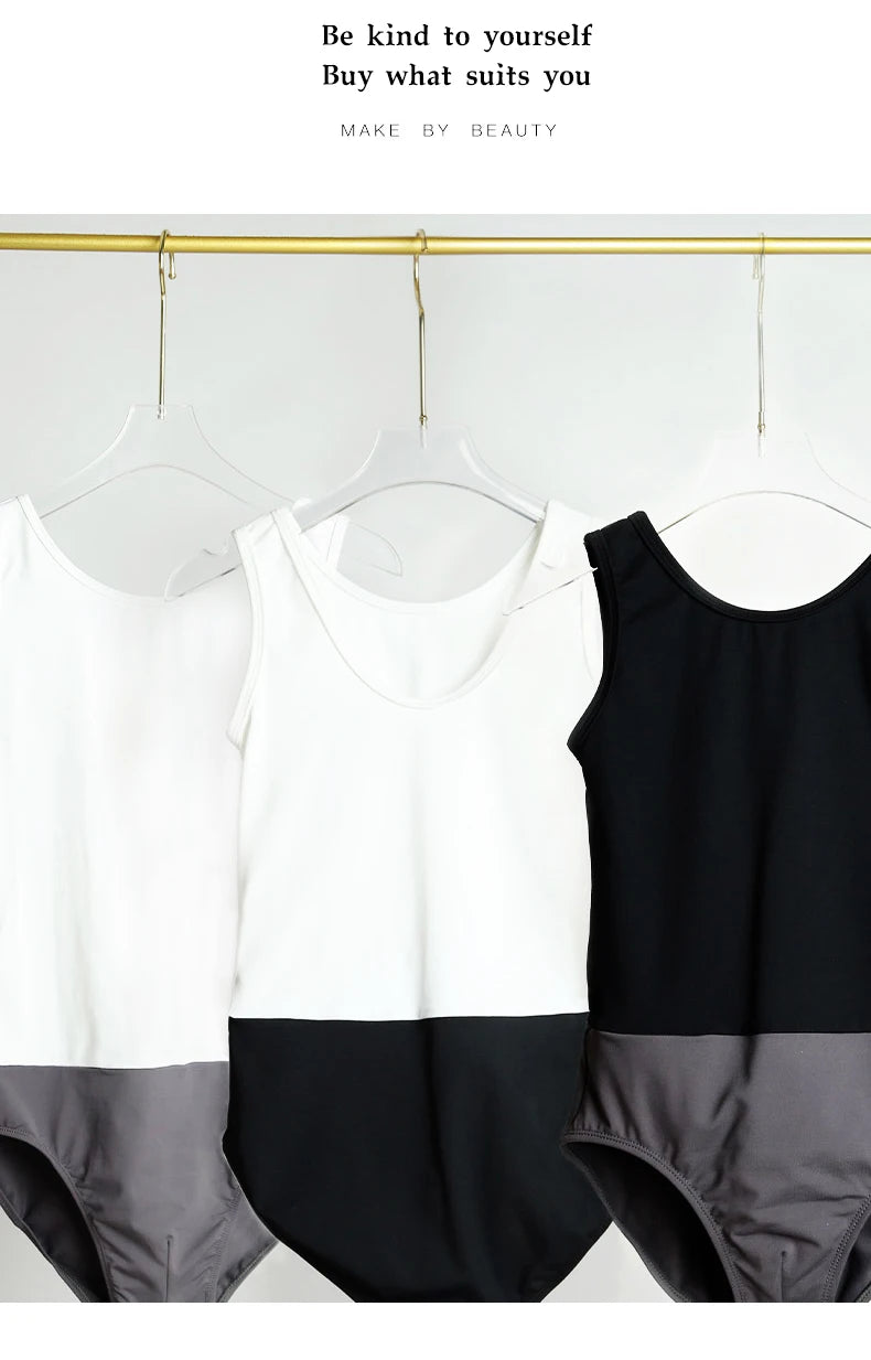 Ballet men's dance wear tights onesies vest nylon color matching training clothing professional gymnastics cloth