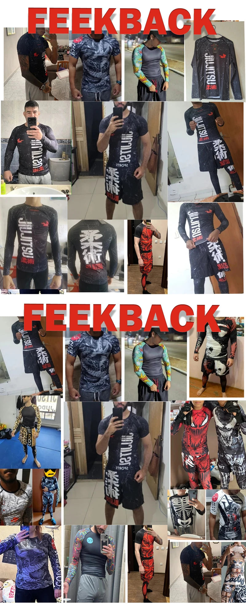 4PCS Sports Suit Bjj Jiu jitsu gi Rashguard T-shirt +MMA Shorts Muay Thai Pants Cool Boxing Grappling Wear Gym Running Clothing