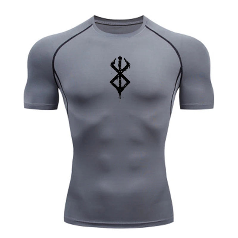 Gym Compression T-shirt Summer Sport Run Top T-shirt Men Fitness Workout Quick Dry Jogging Short Sleeves Tees Shirt Men Clothing