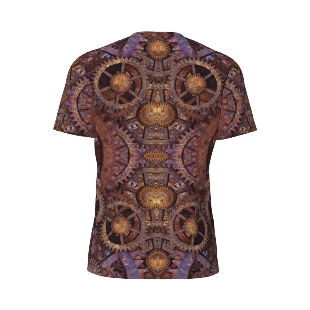 Gym T Shirt For Men Steampunk Design T-Shirts Fashion Wonderful Clockwork Vintage Summer Tees O Neck Streetwear Design Tops