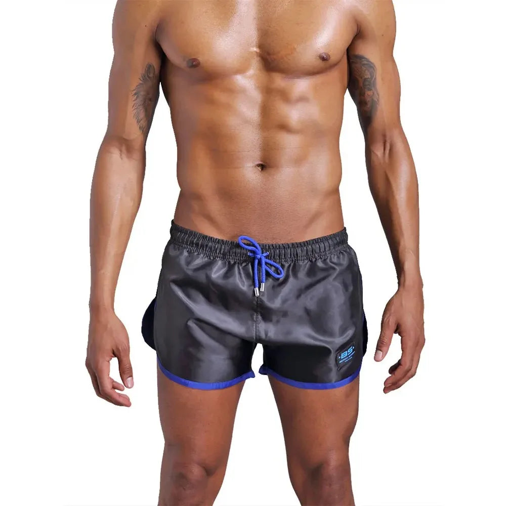 Men's Gym Sport Casual Beach Swim Shorts Swimwear Men Quick Drying Swimsuit Swimming Trunks Fifth Pants Running Shorts Beachwear