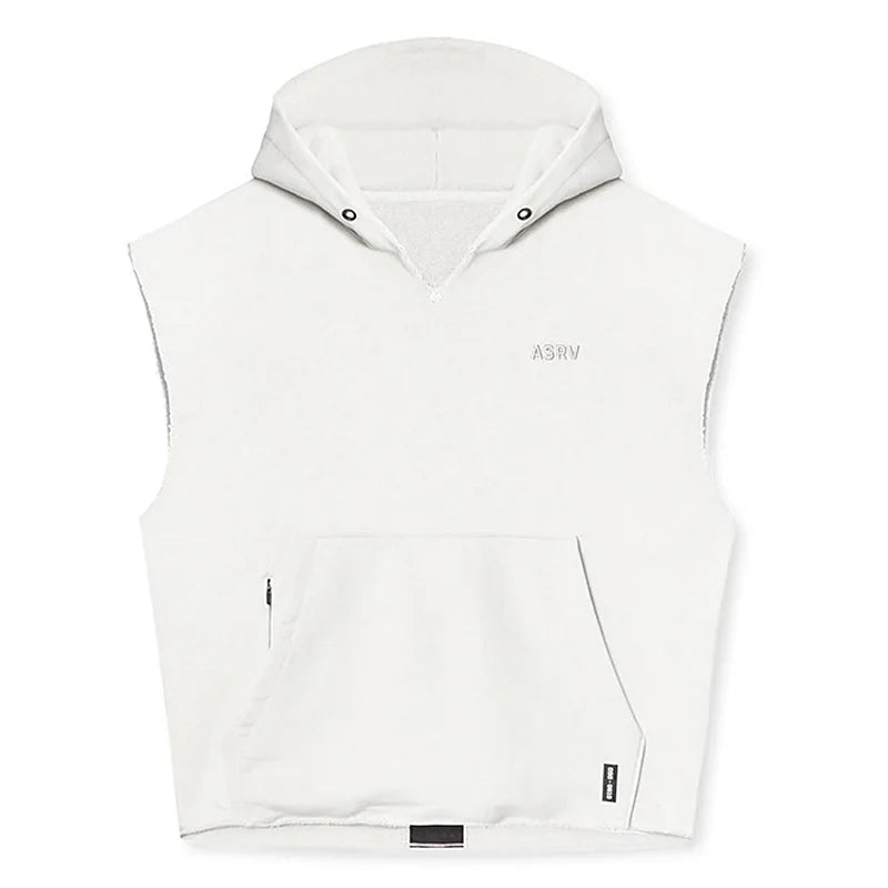 Mens Brand Gyms Clothing Bodybuilding Hooded Tank Top Cotton Sleeveless Vest Sweatshirt Fitness Workout Sportswear Tops Male