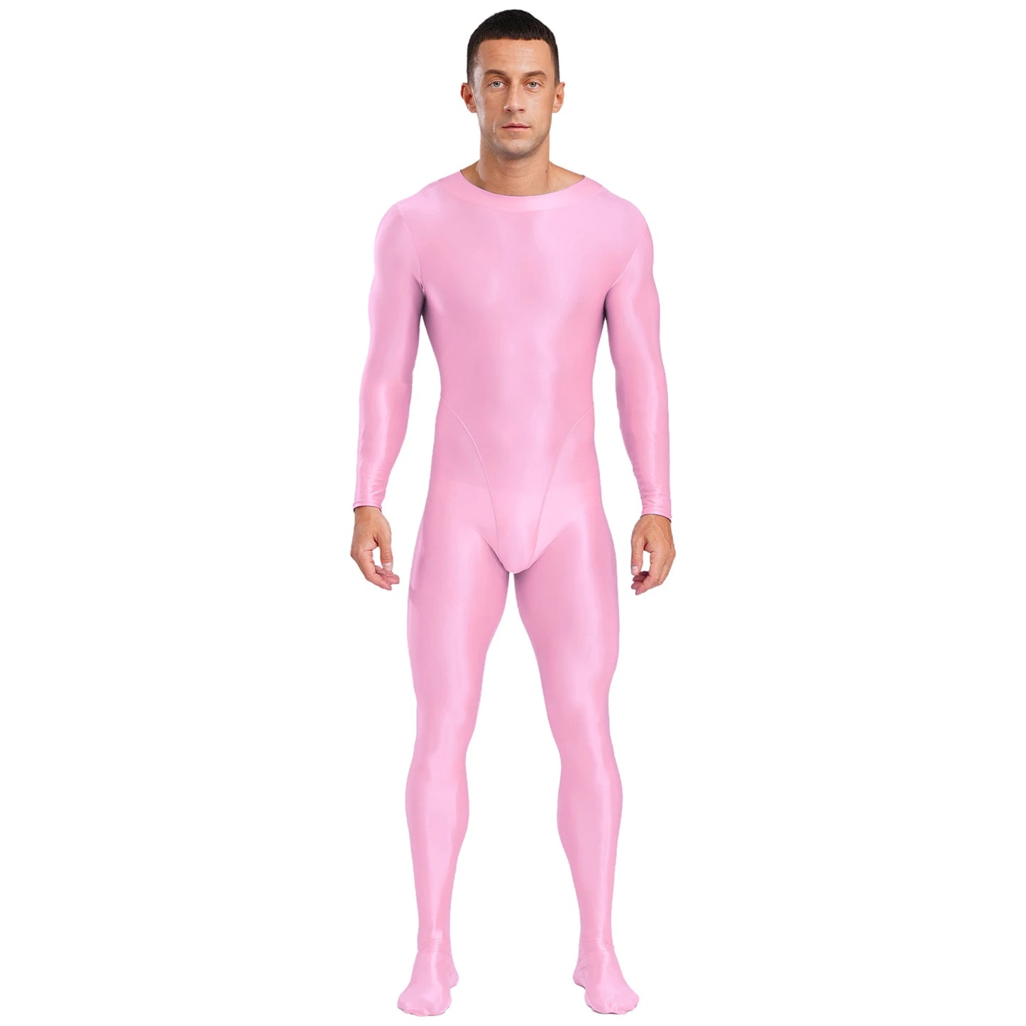 Gymnastics Wrestling Slim Fit Sport Jumpsuits Men Ling Sleeve Footed Body Legging Breathable Workout Gym Costumes Accessory