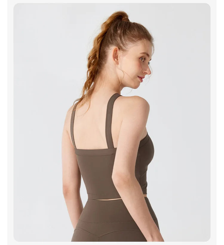 Sports Bra Top Qui Dry Running o Absorption Beautiful Ba Gym Yoga Clothes Summer Sports Underwear Women's Vest