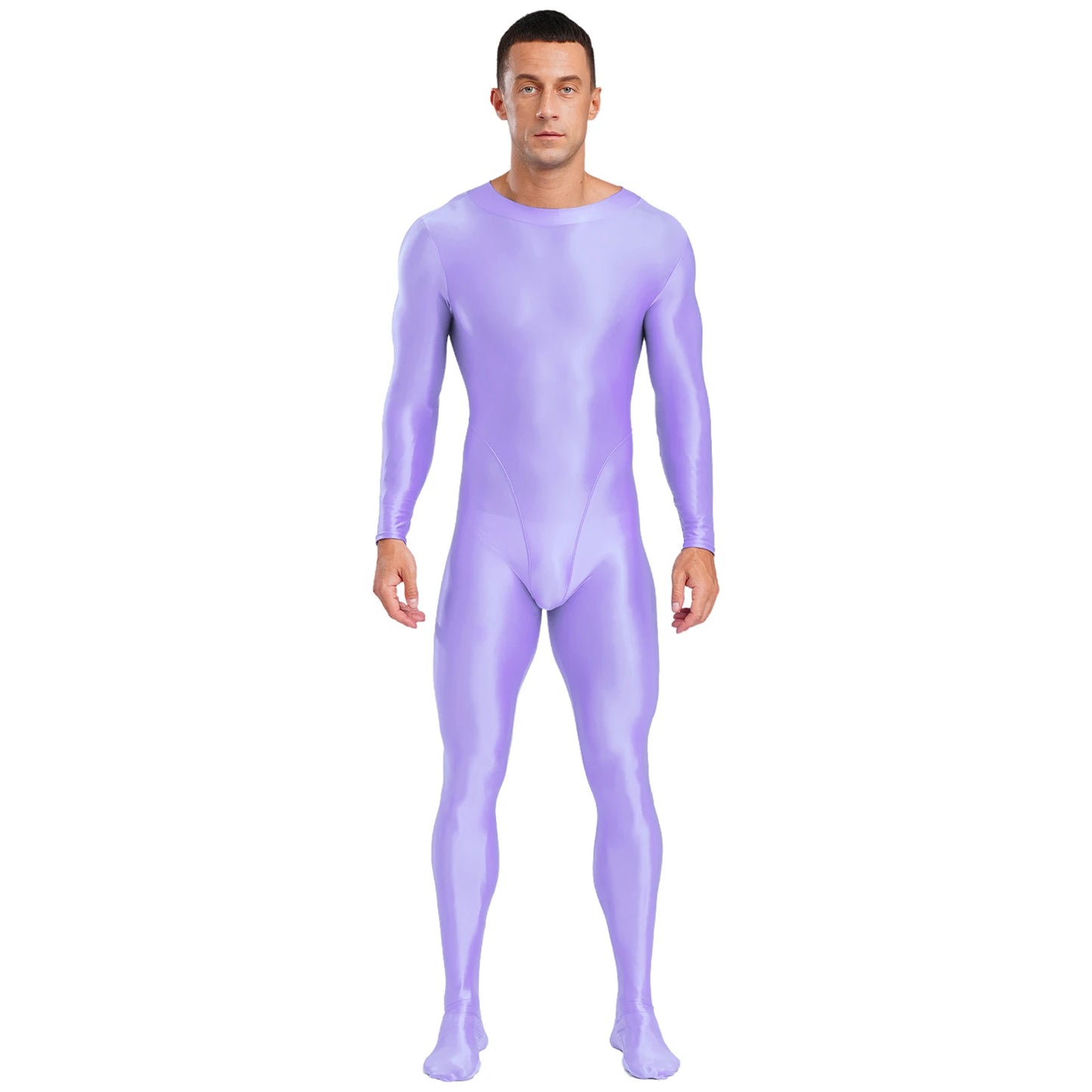 Gymnastics Wrestling Slim Fit Sport Jumpsuits Men Ling Sleeve Footed Body Legging Breathable Workout Gym Costumes Accessory