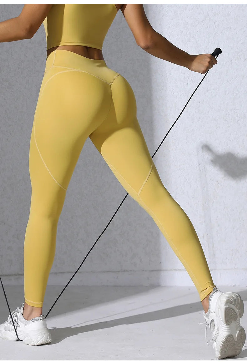 Women Gym Sports  Running Fitness Yoga Suit Sport Outfit Gymwear Lady Workout Clothes Crossed High Waist Leggings