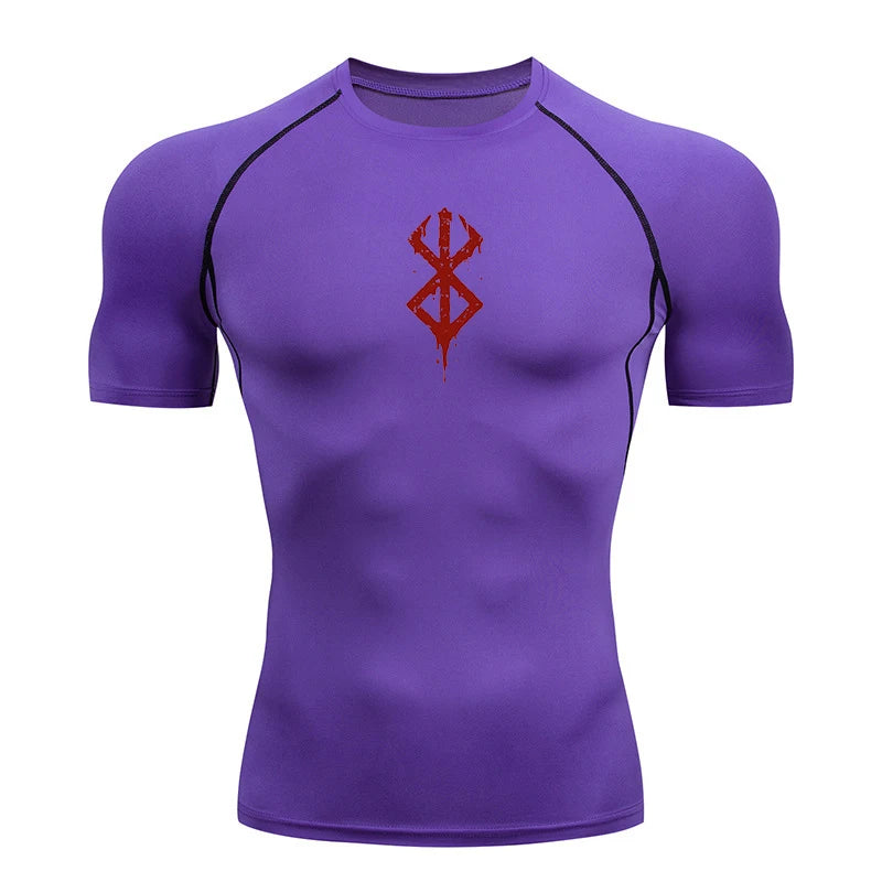Gym Compression T-shirt Summer Sport Run Top T-shirt Men Fitness Workout Quick Dry Jogging Short Sleeves Tees Shirt Men Clothing