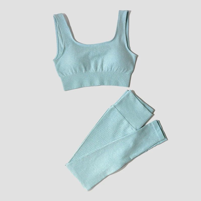 Women's Sportswear Fitness Yoga Sets High Waist Sports Leggings Yoga Bra Gym Clothing Workout Sport Suits