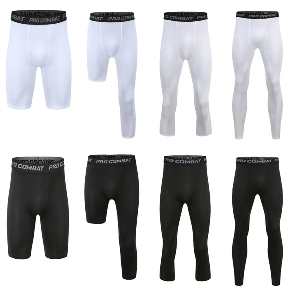 Men Gym Sportswear Muscle Bodybuilding Compression Pants Running Sports Long Pants Jogging Fitness Male Elastic Tights Trousers