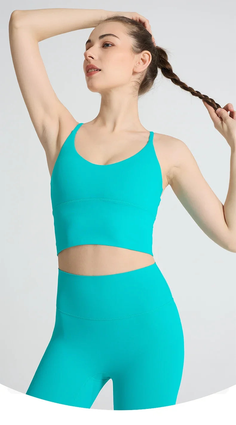 2PCS Women Yoga Set Sport Suit Gym wear Workout Clothes Sports Crop Top High Waist Legging Fitness Bra Set Breathable Gym Suits