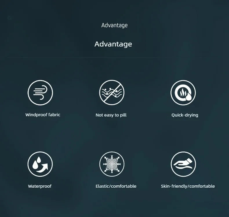 Men's Waterproof Casual Sportswear Set Tight Fitting Trendy Gym Running Clothes for Spring Summer Morning Jogging