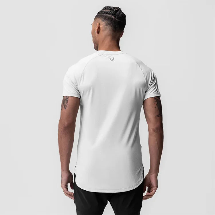Gym Mens Summer Casual Skinny Compression T-Shirt Short Sleeve Tee Man Fitness Quick Dry Sport Sweatshirt Tops Workouts Clothing