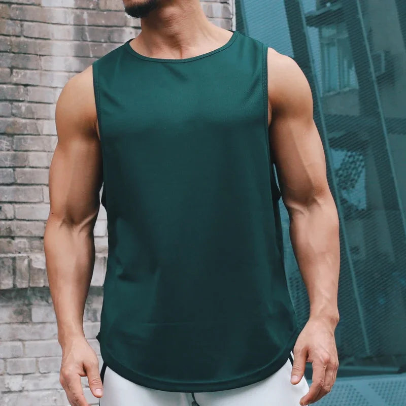 Men's Clothing Bodybuilding Gym T-shirts for Men Basketball Man Sleeveless Shirt T-shirt Vest Summer Clothes Tops Tees