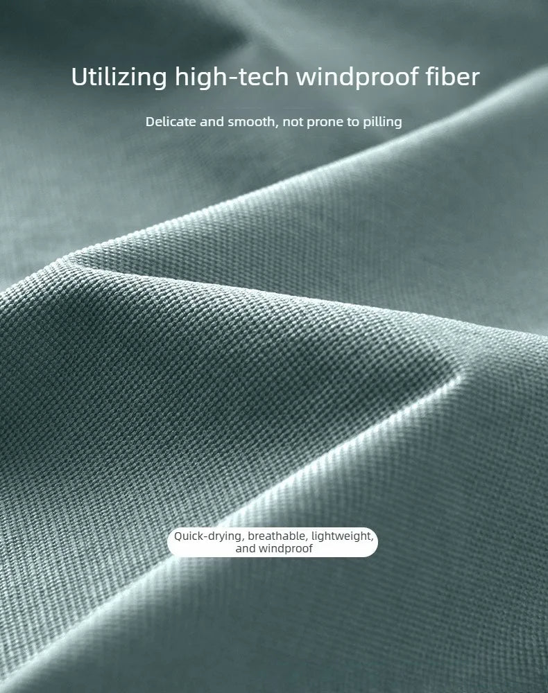 Men's Waterproof Casual Sportswear Set Tight Fitting Trendy Gym Running Clothes for Spring Summer Morning Jogging