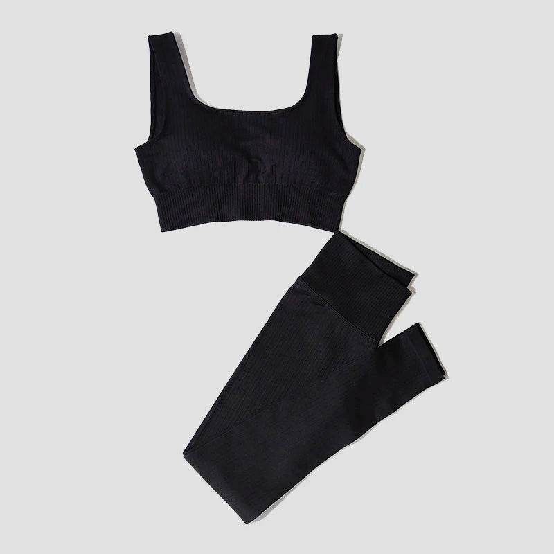 Women's Sportswear Fitness Yoga Sets High Waist Sports Leggings Yoga Bra Gym Clothing Workout Sport Suits