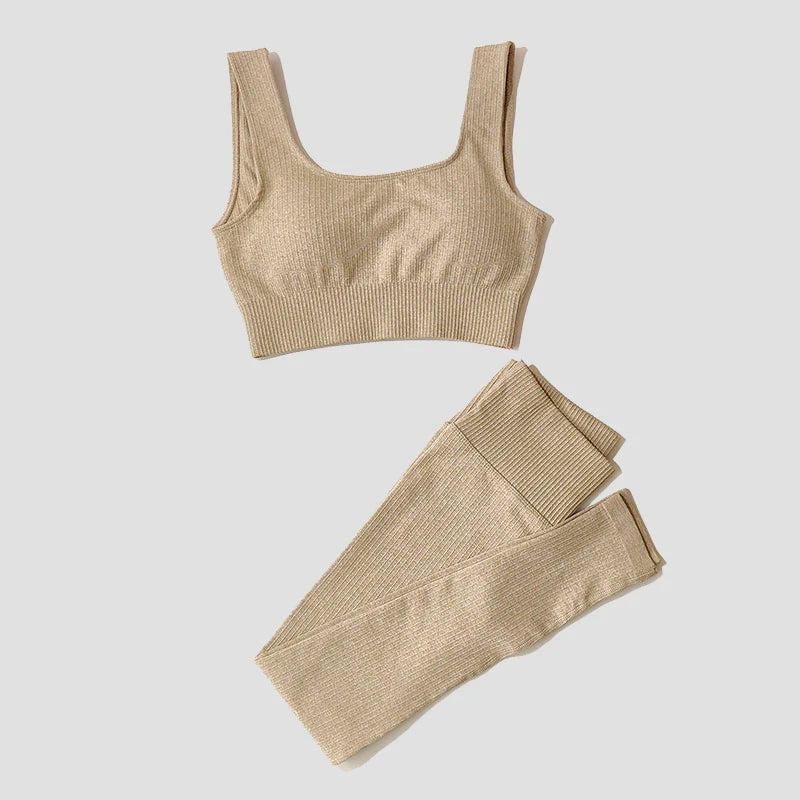 Women's Sportswear Fitness Yoga Sets High Waist Sports Leggings Yoga Bra Gym Clothing Workout Sport Suits