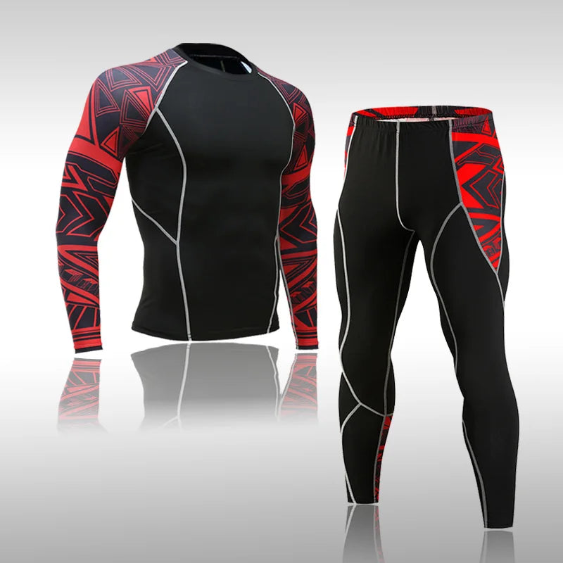 Men's Compression Sport Suits Gym Tights Training Clothes Workout Jogging Set Running Rashguard Tracksuit Sportswear For Men