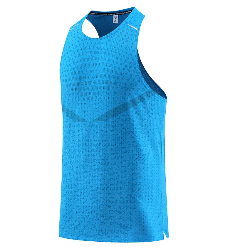 Men Gym Vest Breathable Mesh track and field Summer Cool Beach Travel Undershirt Basketball Training Fashion Running Tanks Top