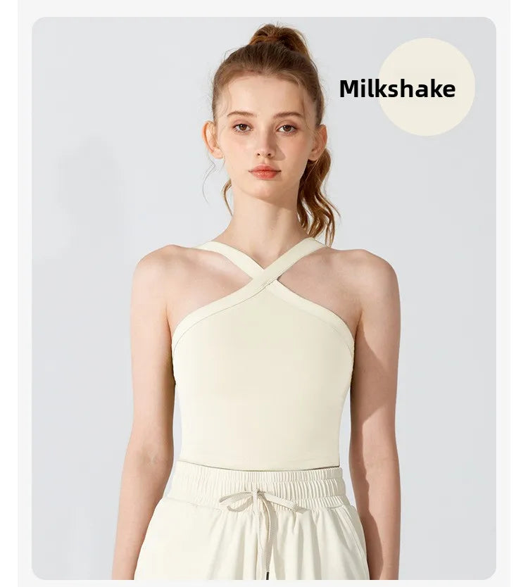 Sports Bra Top Qui Dry Running o Absorption Beautiful Ba Gym Yoga Clothes Summer Sports Underwear Women's Vest