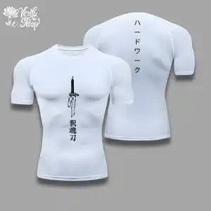 Compression Shirt Sportswear Gymwear Gym Jujutsu Kaisen Compressions Anime Fushiguro Gym Clothing Zenin Anime Gym Muscles