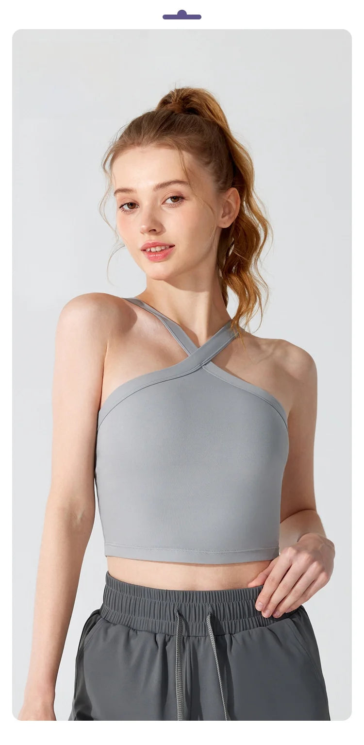 Sports Bra Top Qui Dry Running o Absorption Beautiful Ba Gym Yoga Clothes Summer Sports Underwear Women's Vest