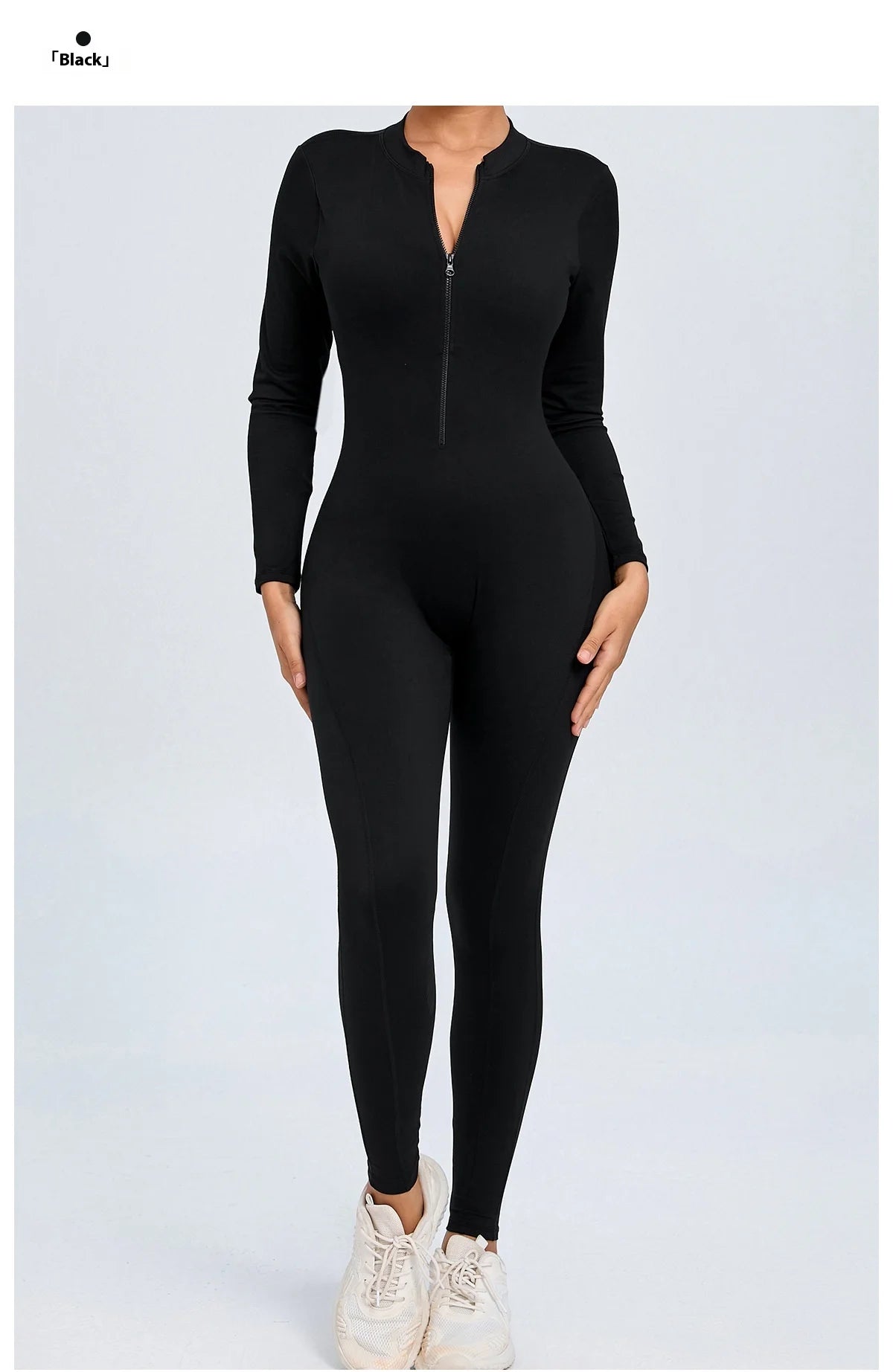 Women Sportwear Yoga Jumpsuit Zipper Long Sleeve Back Open Outfit Fitness Tracksuit Tight One-piece Gym Overalls Sports Bodysuit
