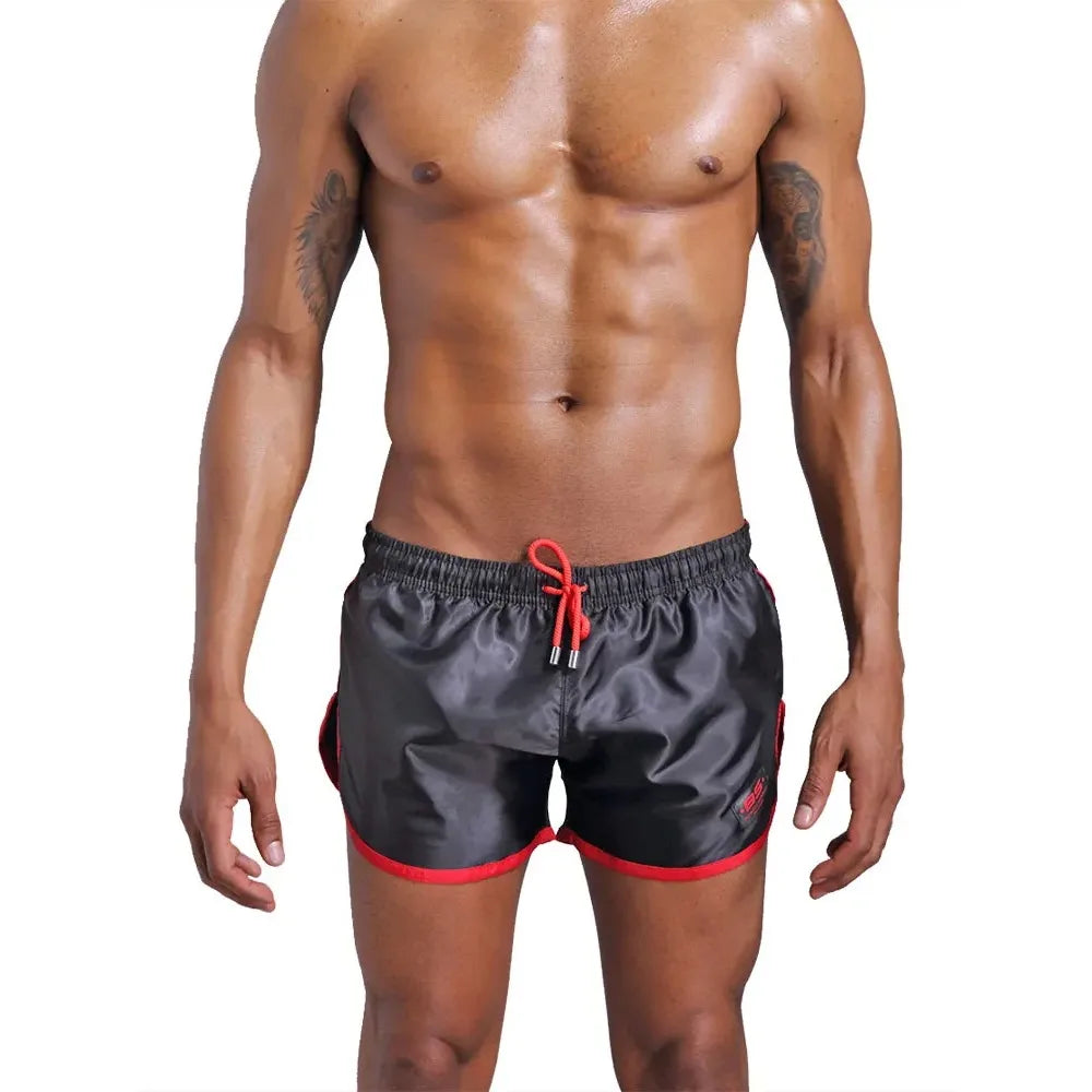 Men's Gym Sport Casual Beach Swim Shorts Swimwear Men Quick Drying Swimsuit Swimming Trunks Fifth Pants Running Shorts Beachwear