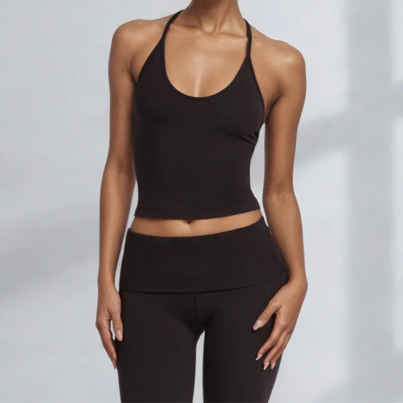 2 Pieces Yoga Set Gym Set Workout Clothes for Women High Waist bell-bottoms Sports Bra Suit Female Clothing Women Tracksuit vest