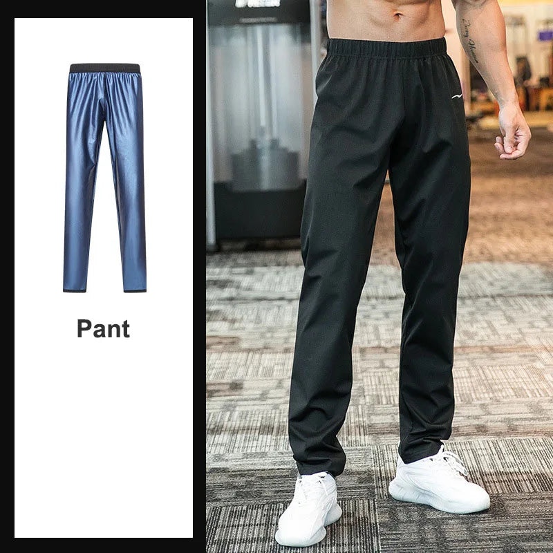 Sauna Suit Men Anti Rip Sweat Suits Gym Boxing Workout Jackets Waist Vest Trainer Workout Exercise Fitness Gym Long Sleeve Shirt