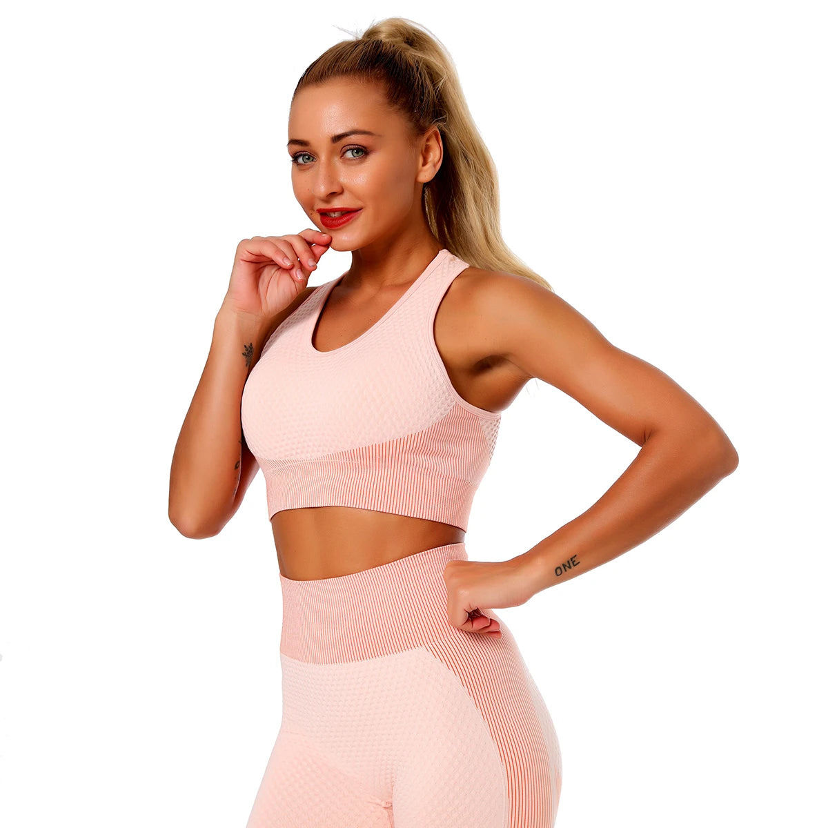 High Waist Leggings+Sport Bra Women Seamless Yoga Set Fitness Clothing Gym Suits Workout Clothes Woman Jogging Sportwear