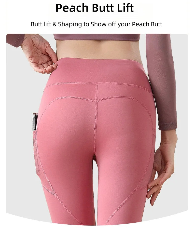 High Waist Jogger Mesh Side Pocket Fitness Gym Legging Sport Outfit for Woman Yoga Wear Tight Gym Workout Running Bike Clothing