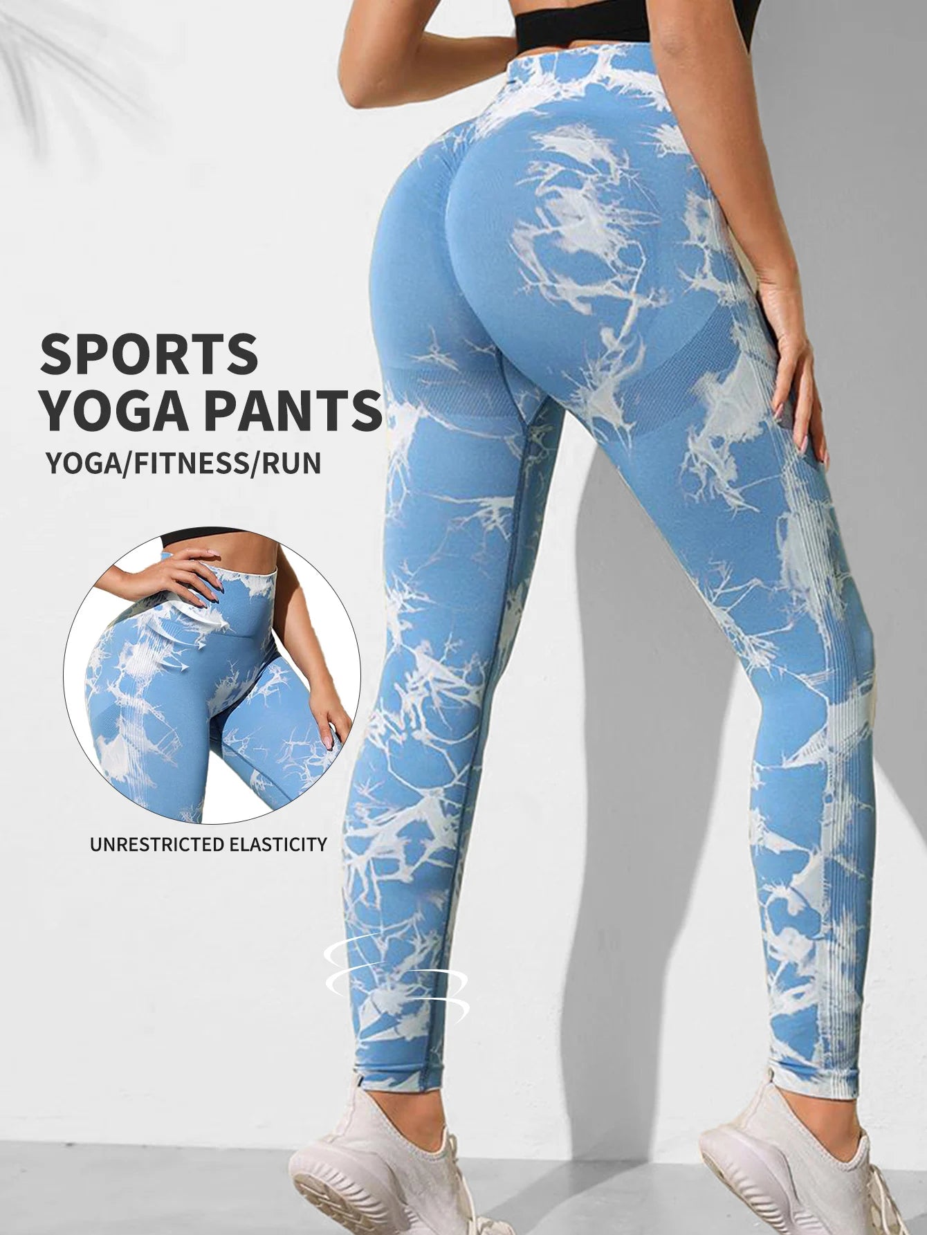 Tie Dye Gym Yoga Pants Fitness Workout Sportswear Clothing For Women High Waist Scrunch Butt Liftting Sports Leggings