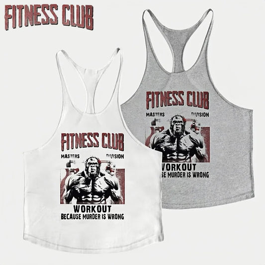 Men's Cotton Gym Bodybuilding Vest - Muscle Sports Sleeveless Shirt for Fitness Workout Training & Athletic Activities