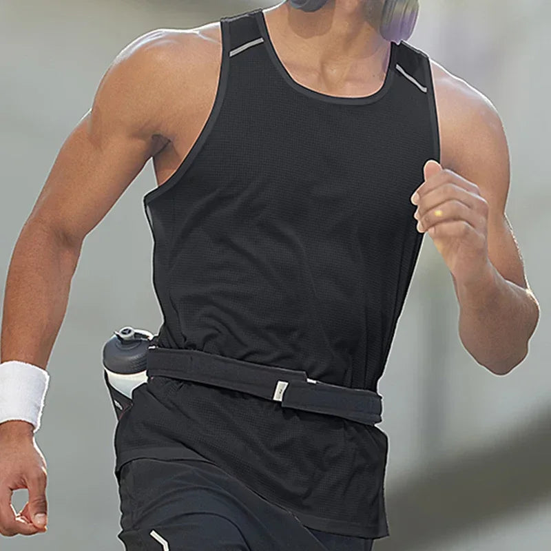 Men Sportswear Man Gym Fitness Vest Male Sportwear Sleeveless T-shirt Athletics Running Clothing Hiking Vests Men's Tracksuit