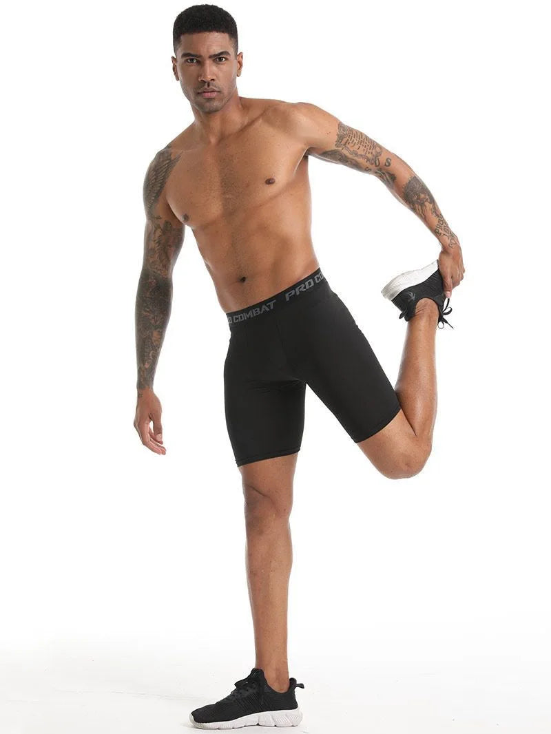 Men Boxers Sports Underwear Underpants Gym Shorts M L XL Black Quick-Drying Sweatpants Moisture Absorption Breathable Fitness