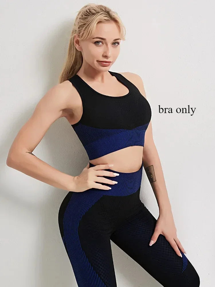 Yoga Clothes Gym Wear Women Fitness Clothing Outfit Workout Zipper Sportswear Long Sleeve Crop Bra Top Leggings Seperately Sold